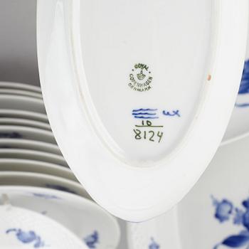 An 42 piece Royal Copenhagen dinner set model 'Blå Blomst'.