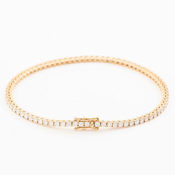 Tennisarmband 18K roséguld med briljantslipade diamanter.