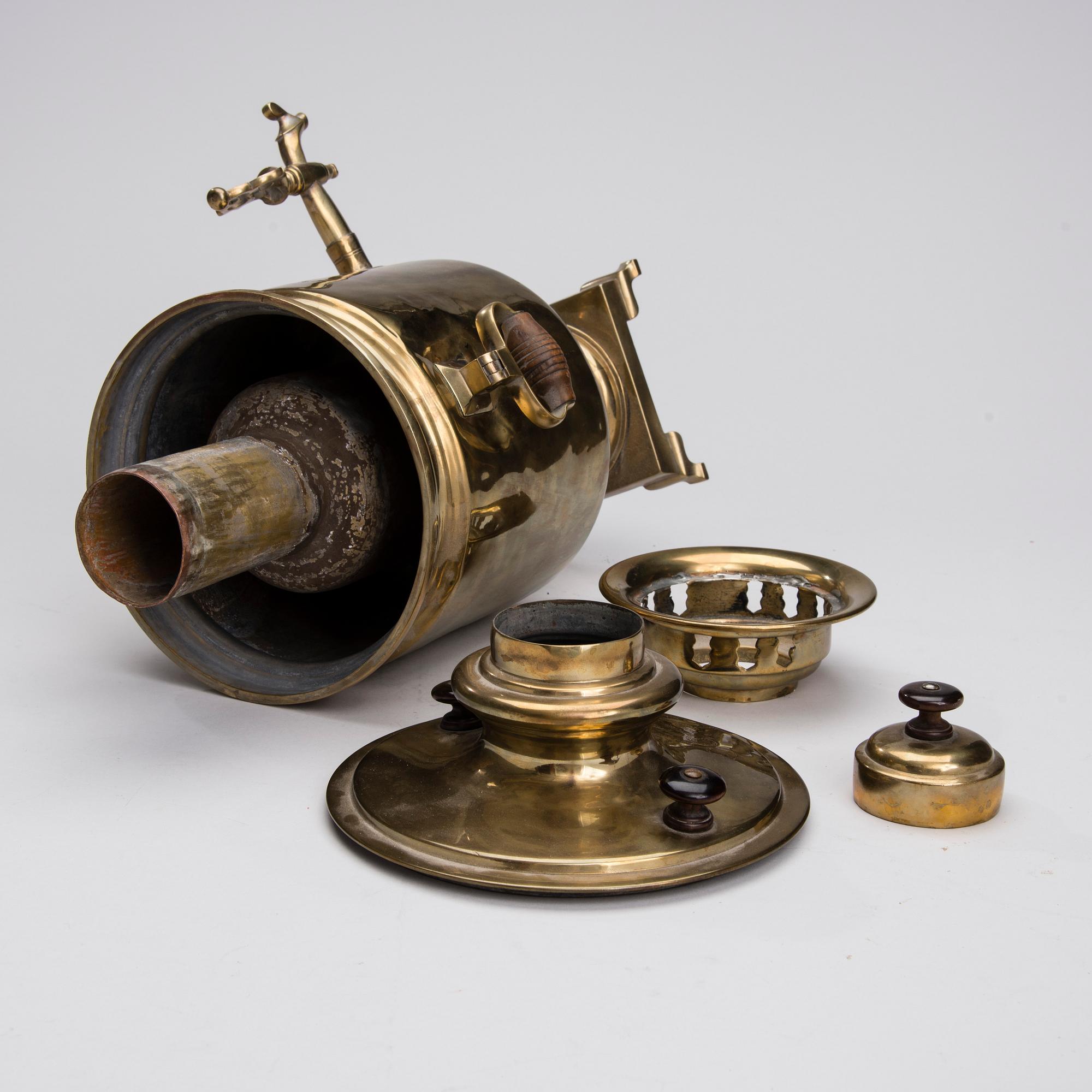 SAMOVAR, mässing, Tula, Ryssland tidigt 1900-tal.