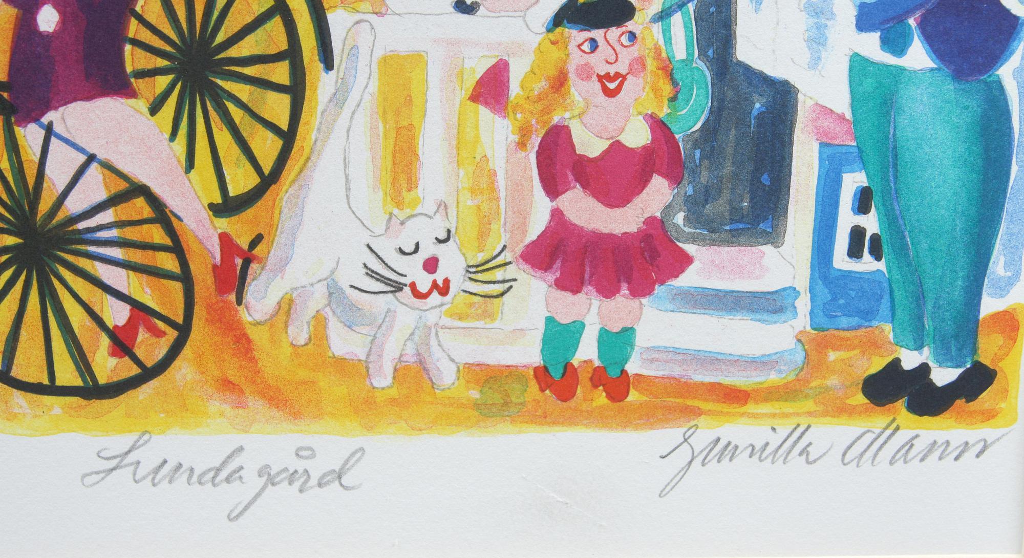 GUNILLA MANN, färglito, sign och numr 56/250.