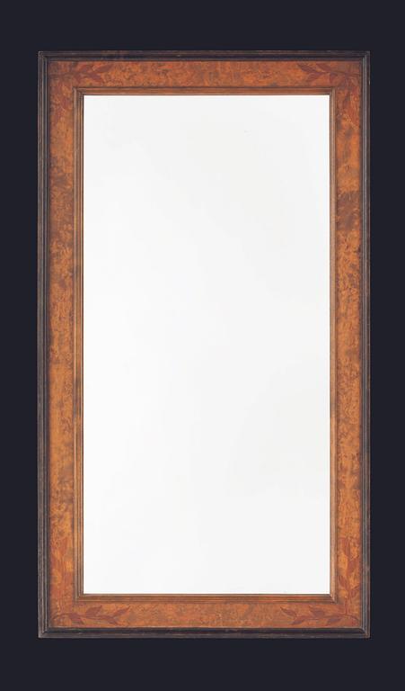 A Carl Malmsten mirror with inlays by Nordiska Kompaniet, 1920'-30's.