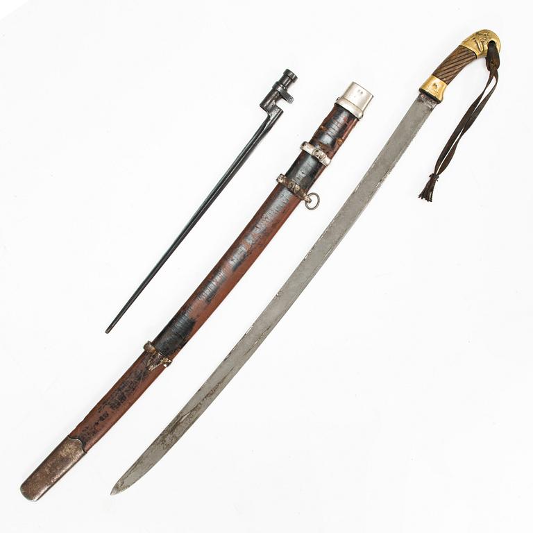 Shaska, model 1881 för kosacker, Ryssland, daterad 1930.