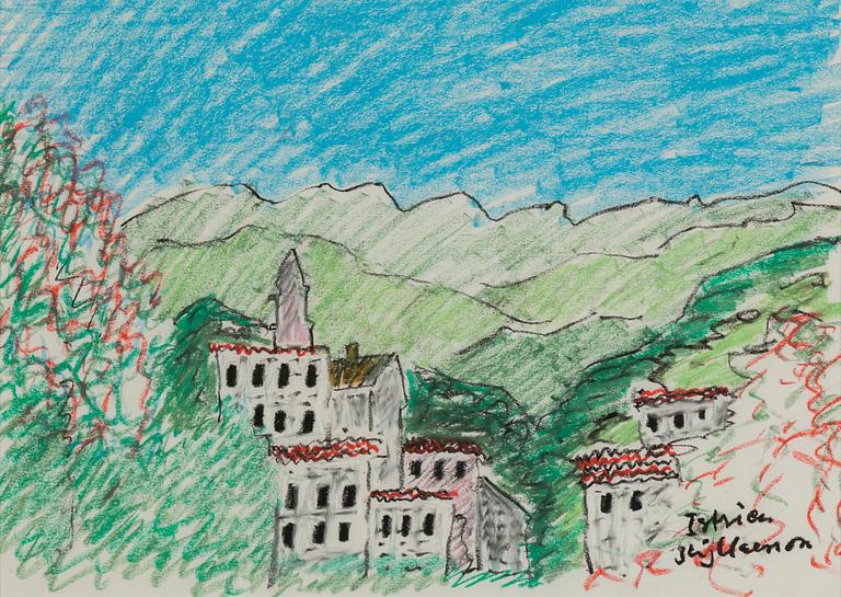 STIG CLAESSON, pastel, signerad.
