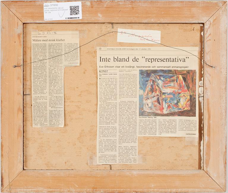 EVE ERIKSSON, olja på pannå, signerad EVE  och daterad -56.