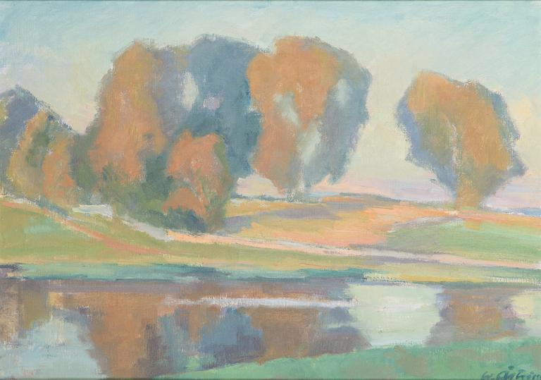 Werner Åström, olja på duk, signerad.