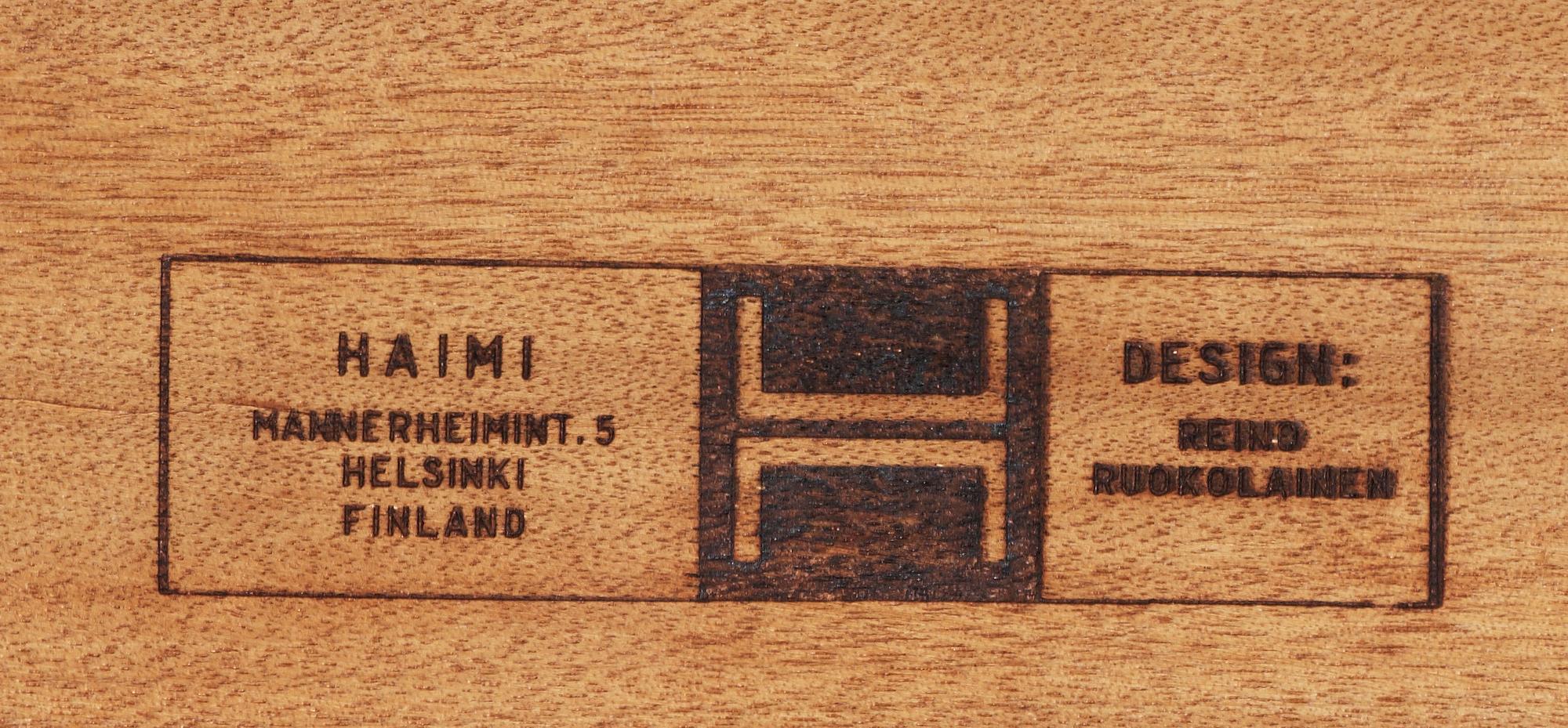 SOFFBORD, teak, Reiko Ruokolainen för Haimi, Helsingfors, Finland. Brännmärkt undertill.