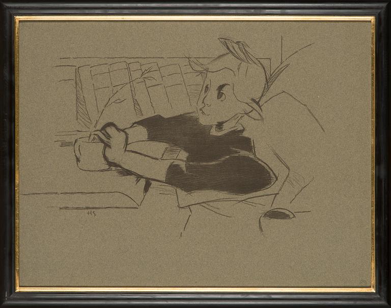 Helene Schjerfbeck, "Toipilas".