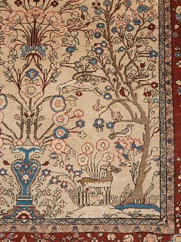 SEMI-ANTIQUE KASHAN PROBABLY. 205 x 138,5 cm.