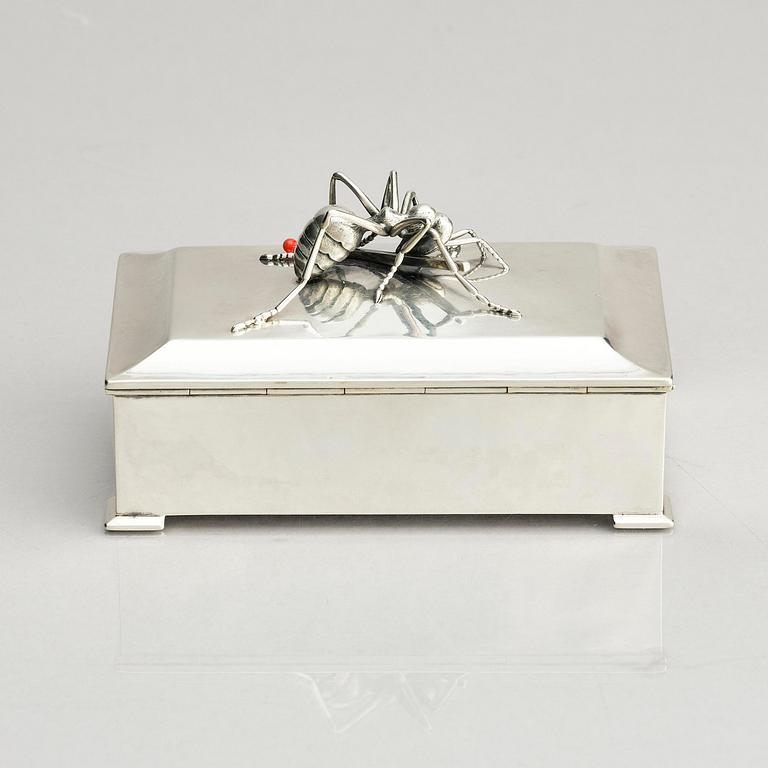 Kay Bojesen, a silver matchbox case, Copenhagen.