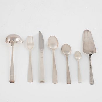 Jacob Ängman, a silver cutlery, "Rosenholm", GAB, Eskilstuna and Stockholm (53 pieces).