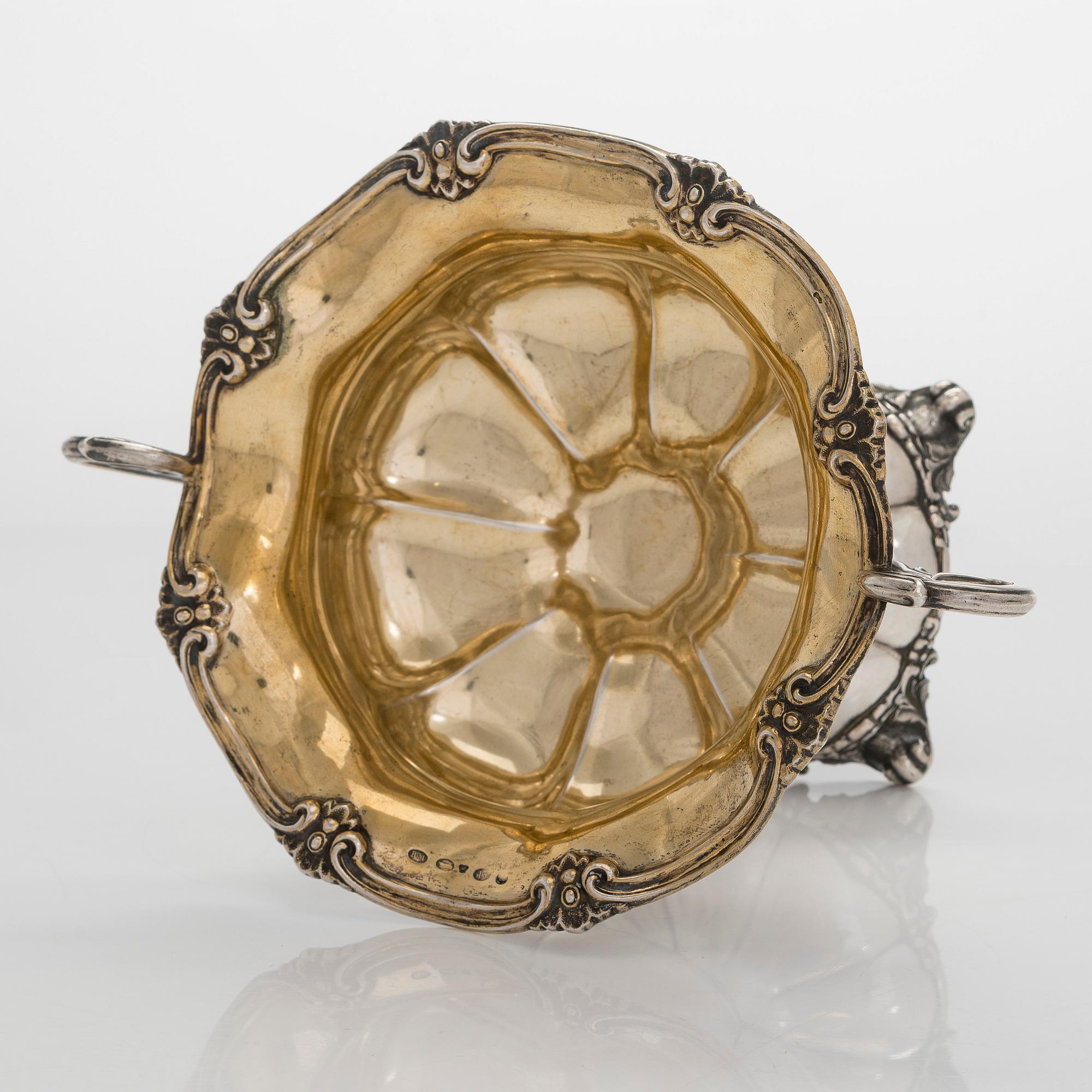 Otto Roland Mellin, skål, silver, Helsingfors, 1881.