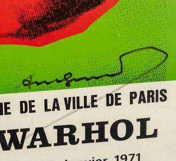 ANDY WARHOL, a 'Cow' exhibition poster, signed.