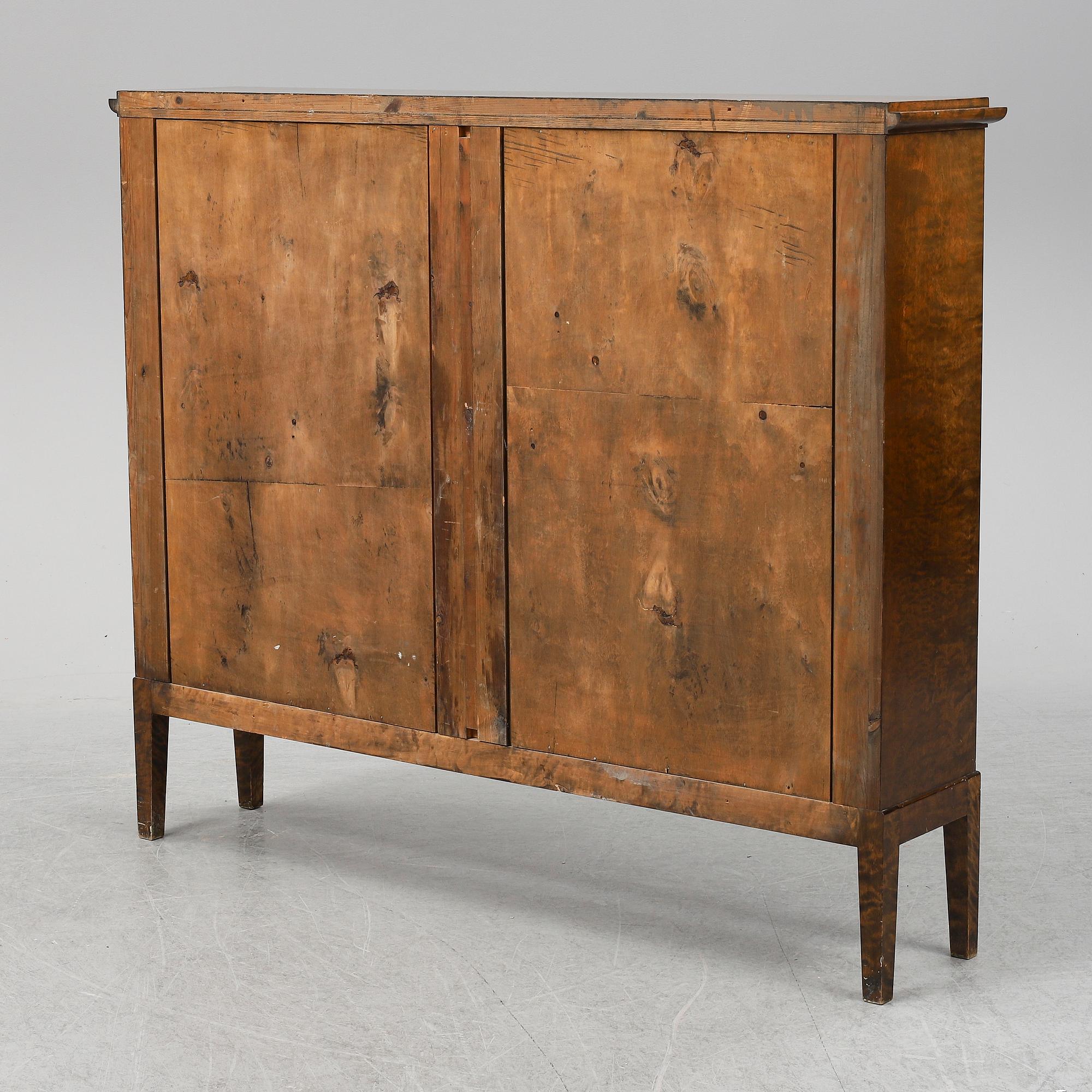 A stained birch bookcase, 1930's.