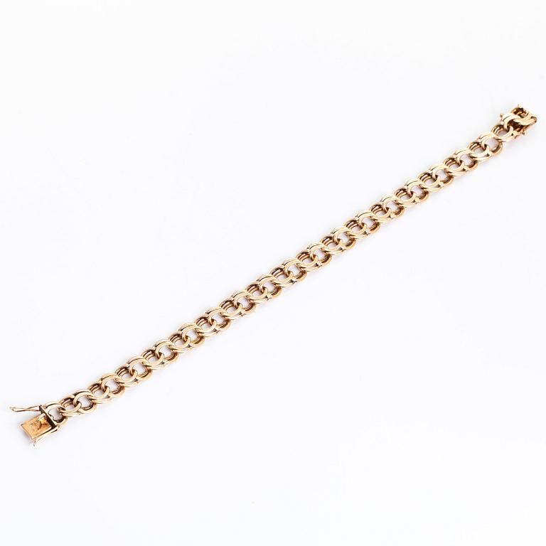 A 14K gold Bismarck link bracelet, Westerback, Helsinki 1967.