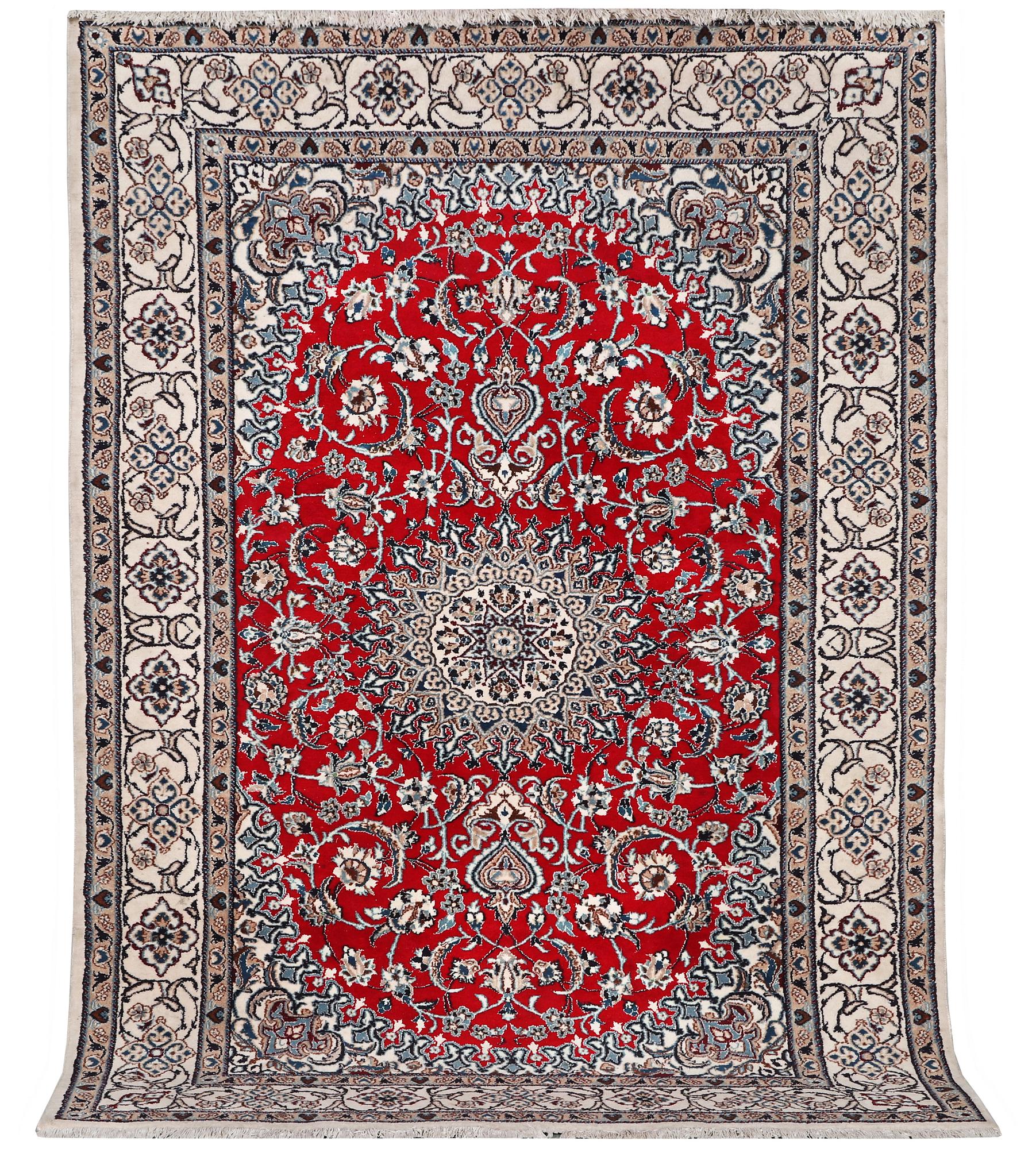 Matta, Nain, part silk, ca. 303 x 198 cm.