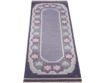 Anna-Johanna Ångström, a flat weave carpet, signed Å, c. 256 x 85 cm.