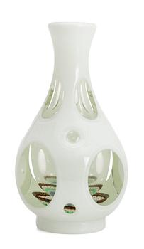 625. An overlay mille fiori vase, presumably St Louis, 1840/50's.