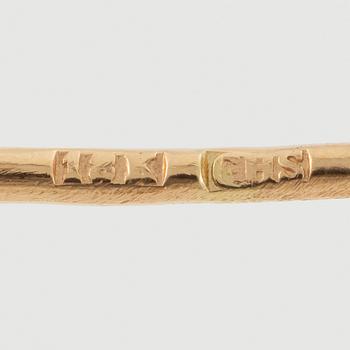 Collier med hängen i form av fiskar, 14K guld.