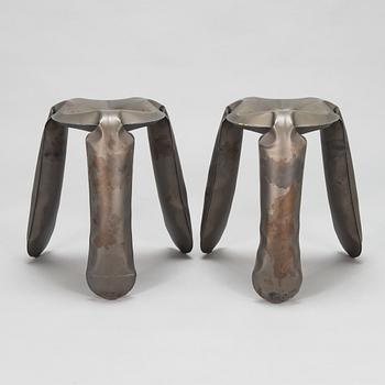 Oskar Zieta, a pair on 21st Century 'Plopp' stools for HAY Denmark.