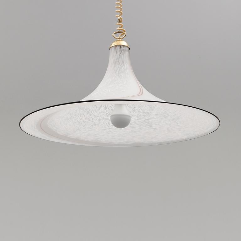 TAKLAMPA, Murano, 1900-talets andra hälft. Höjd ca 35 cm.