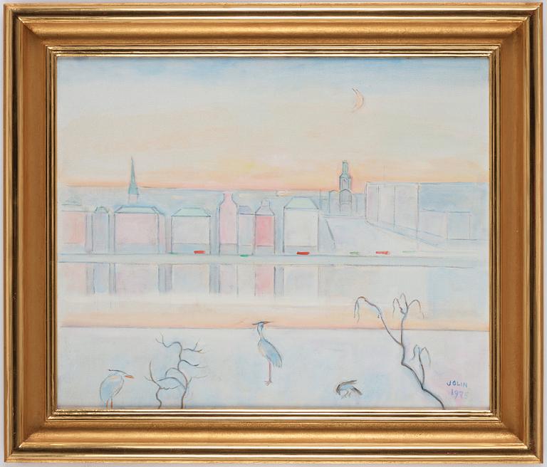 Einar Jolin, View over Skeppsbron and Storkyrkan.