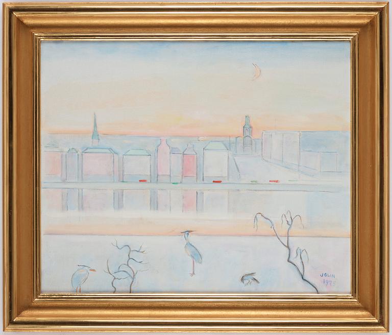 Einar Jolin, View over Skeppsbron and Storkyrkan.