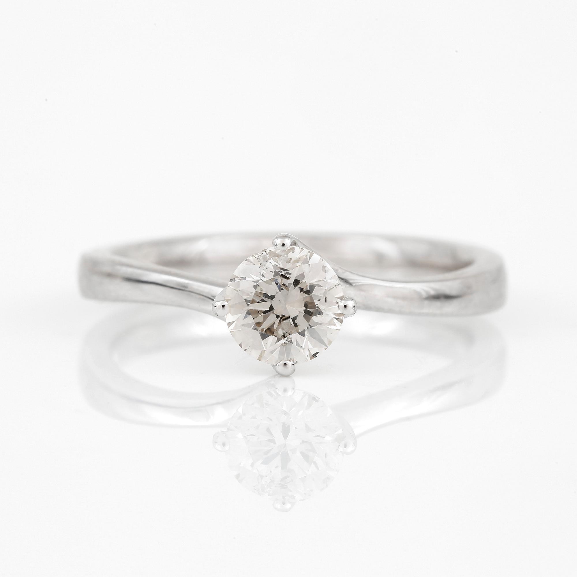 RING, med briljantslipad diamant, ca 0,60 ct.