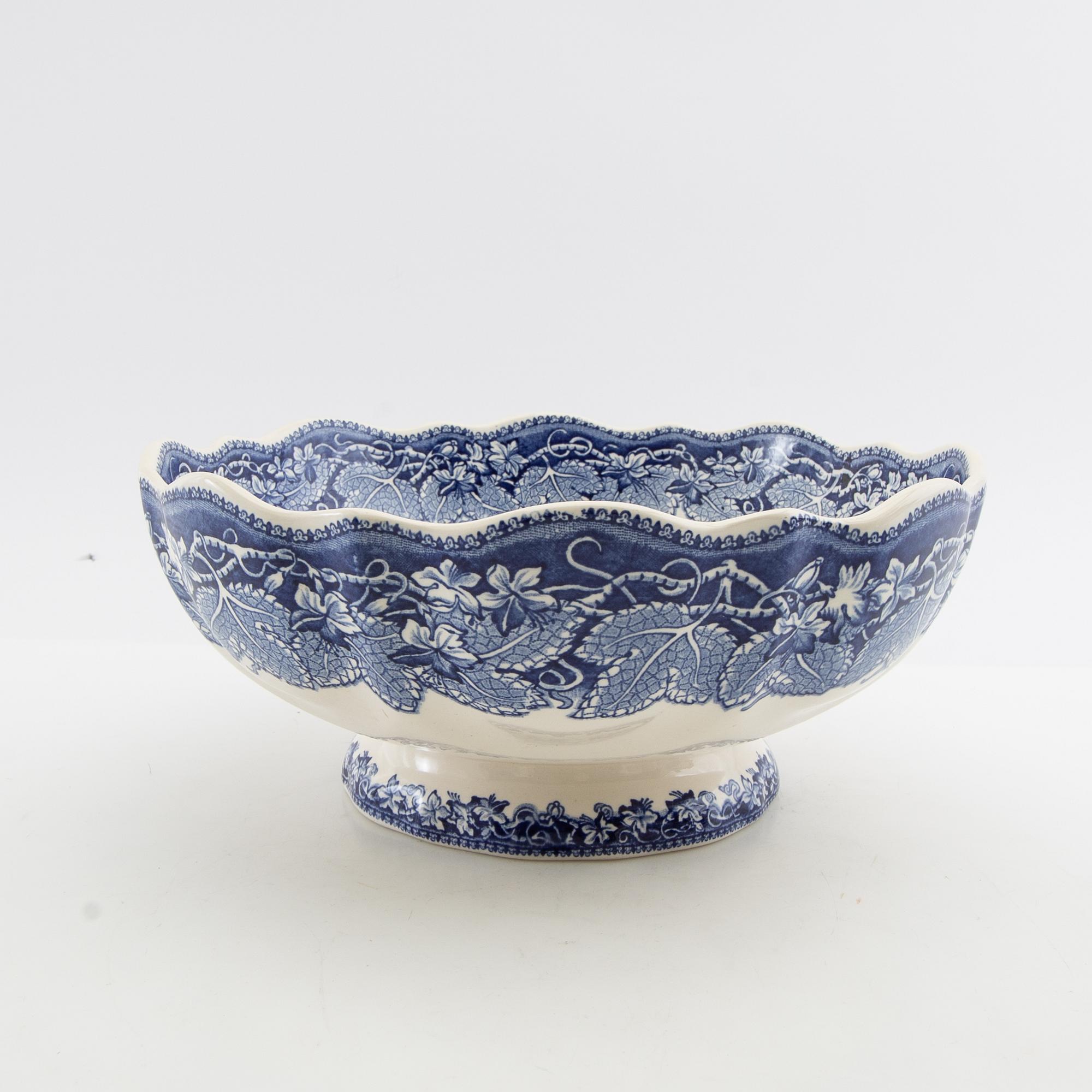 Servisdelar 5 st England 1900-talets första hälft flintgods.