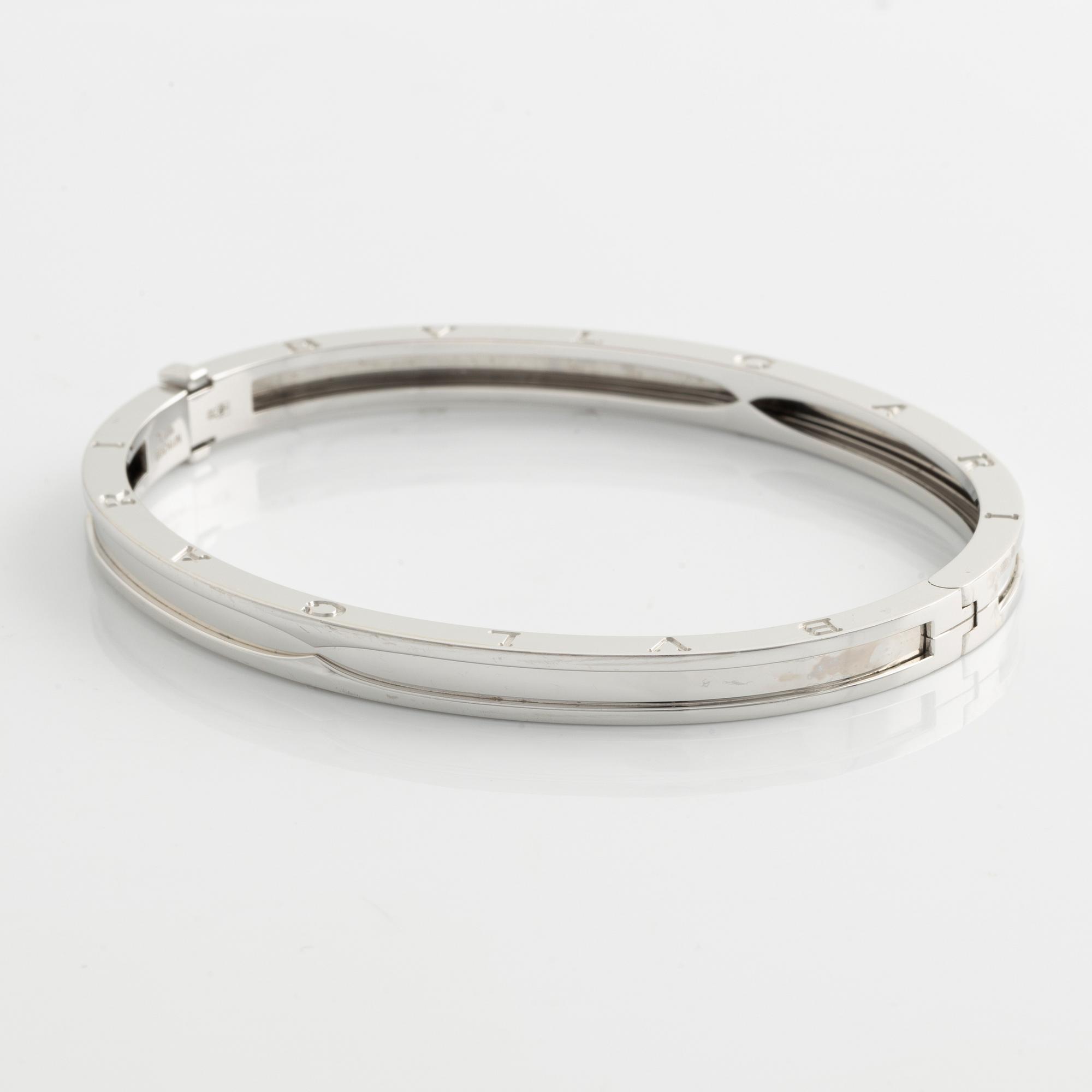 Bulgari armring 18K vitguld B.zero1.