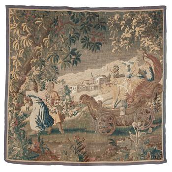 792. TAPESTRY. Tapestry weave. 223,5 x 229,5 cm. Flanders around 1700.