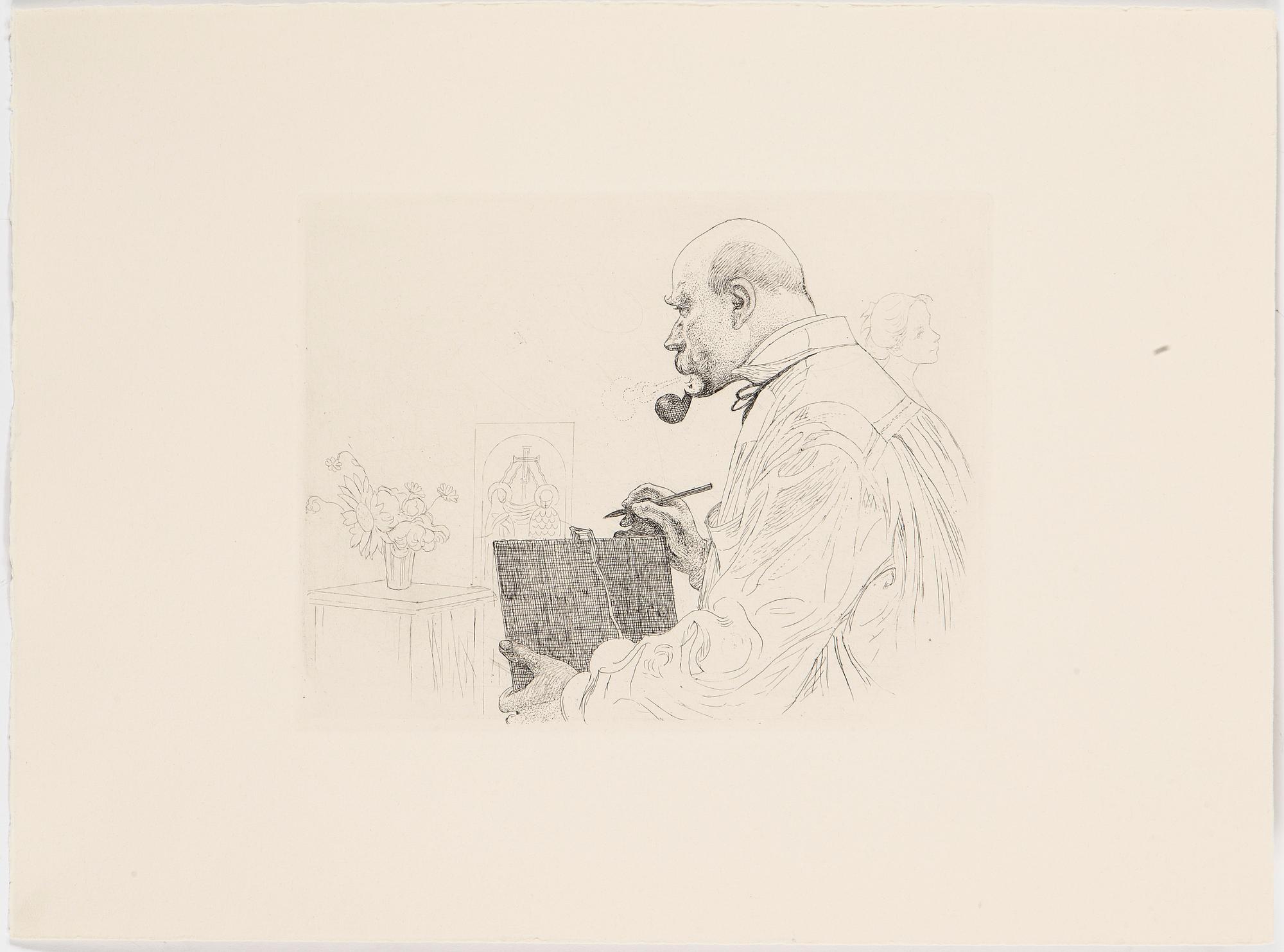 CARL LARSSON, 6 st, gravyrer, Uppsala 1983.
