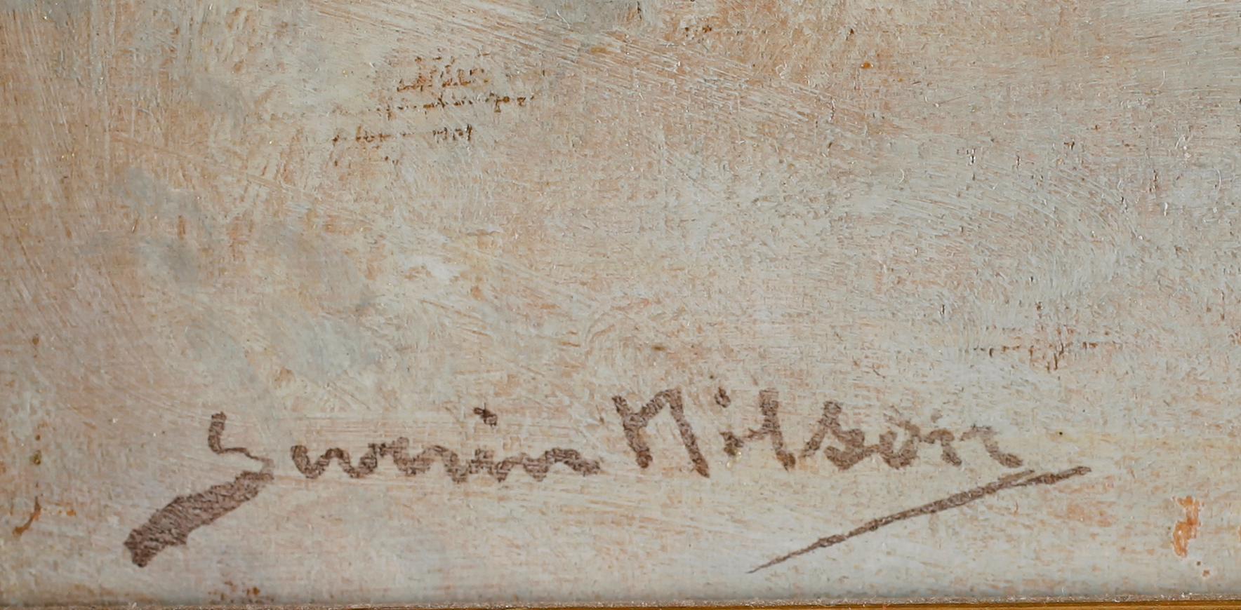 SEVERIN NILSON, olja på pannå, signerad.