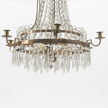 A Gustavian style chandelier, from around the year 1900.