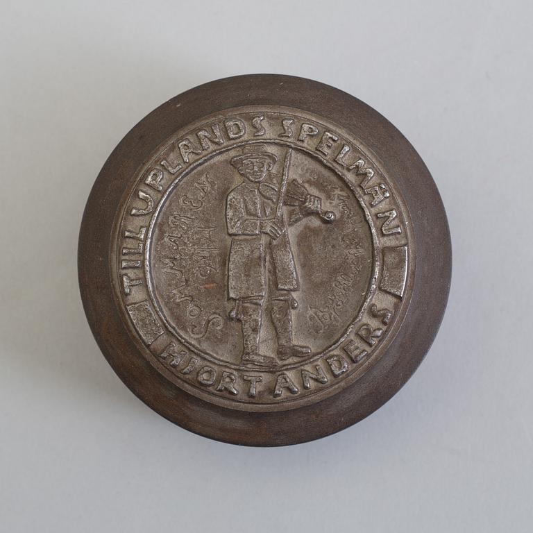BROR HJORTH, an iron stamp for medals, 1944.
