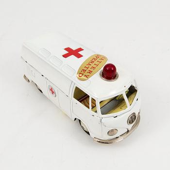 BANDAI, "Volkswagen Ambulance" samt "Volkswagen Pickup", Japan, 1960-tal.