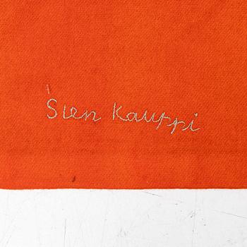 Sten Kauppi, a  tapestry, appliqué work in wool, c. 270 x 180 cm signed.