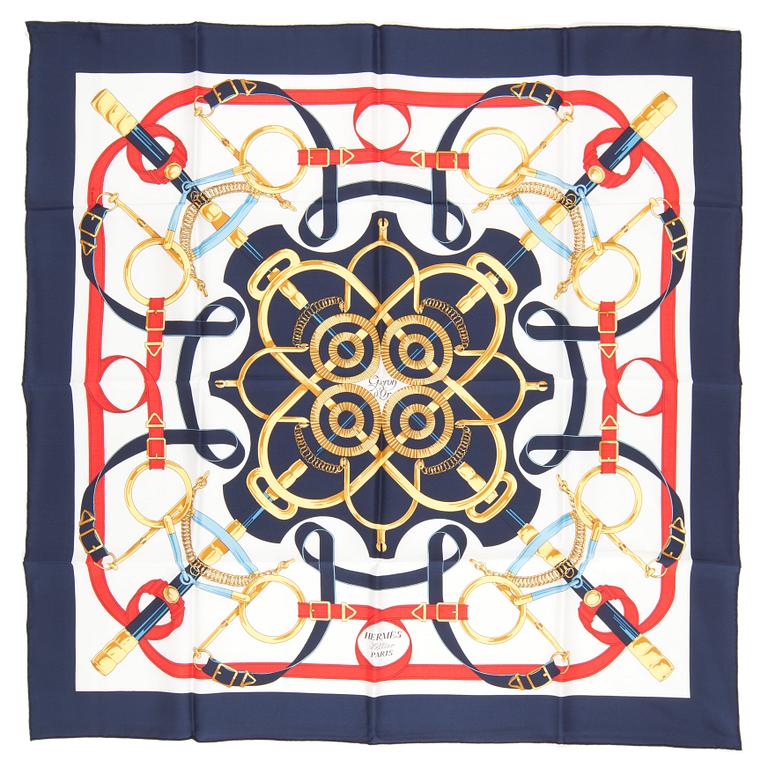 HERMÈS, scarf, "Eperon D'or".