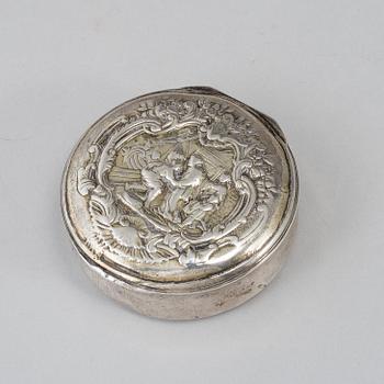 SNUSDOSA, silver, rokoko, 1700-talets andra hälft.