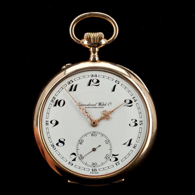 FICKUR, IWC Shauffhausen 14K kultaa. 1920-tal. Totalvikt 93 g.