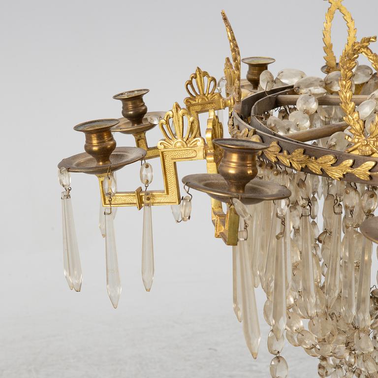 A chandelier, circa 1900.