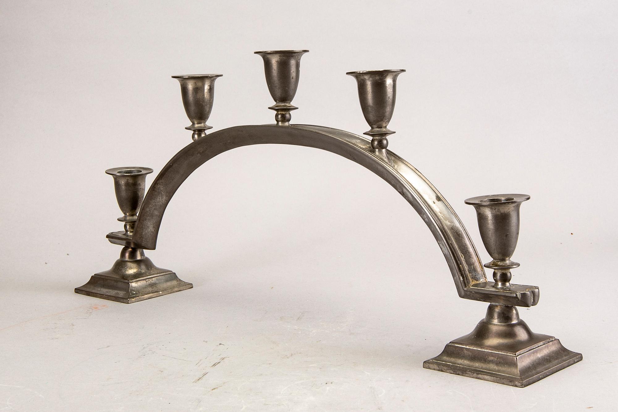 Just Andersen, a pewter candelabra first half of the 20th century.