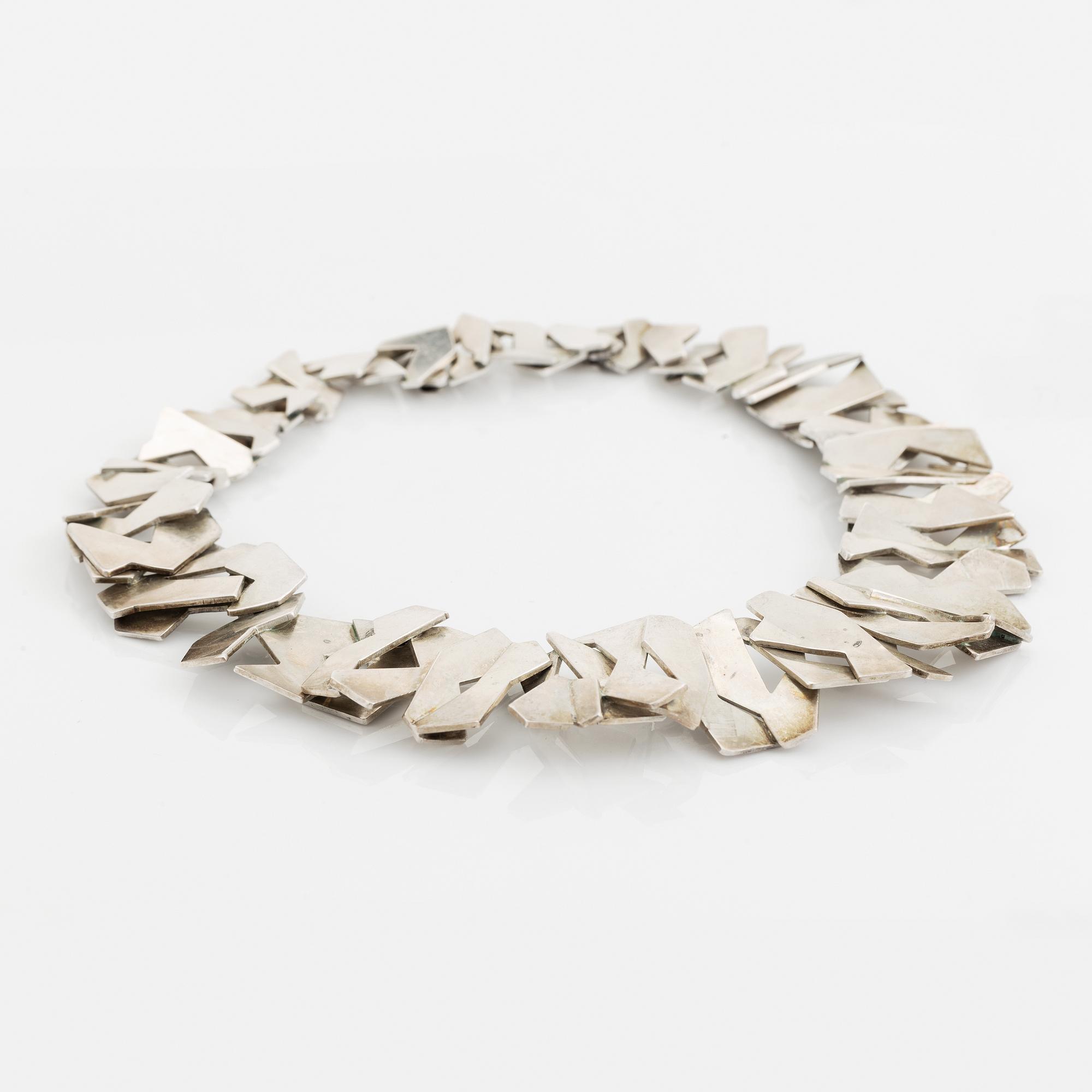 Rey Urban, sterling silver necklace, Stockholm 1974.
