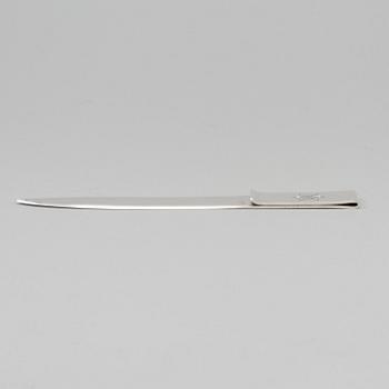 A Sterling silver paper knife by Aterlier Borgila, Stockholm, 1978.