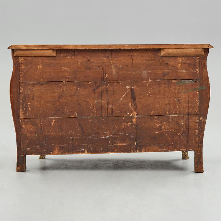 A Swedish Rococo commode by Christian Linning (master in Stockholm 1744-1779).