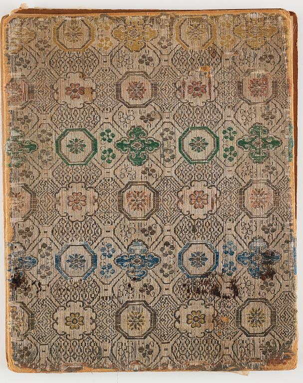 Okänd konstnär, akvarell och tusch på siden, tre stycken i bok. Qingdynastin, 1800-tal.