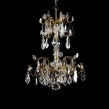 LJUSKRONA, rokokostil, 1800-talets andra hälft, höjd 83 cm.