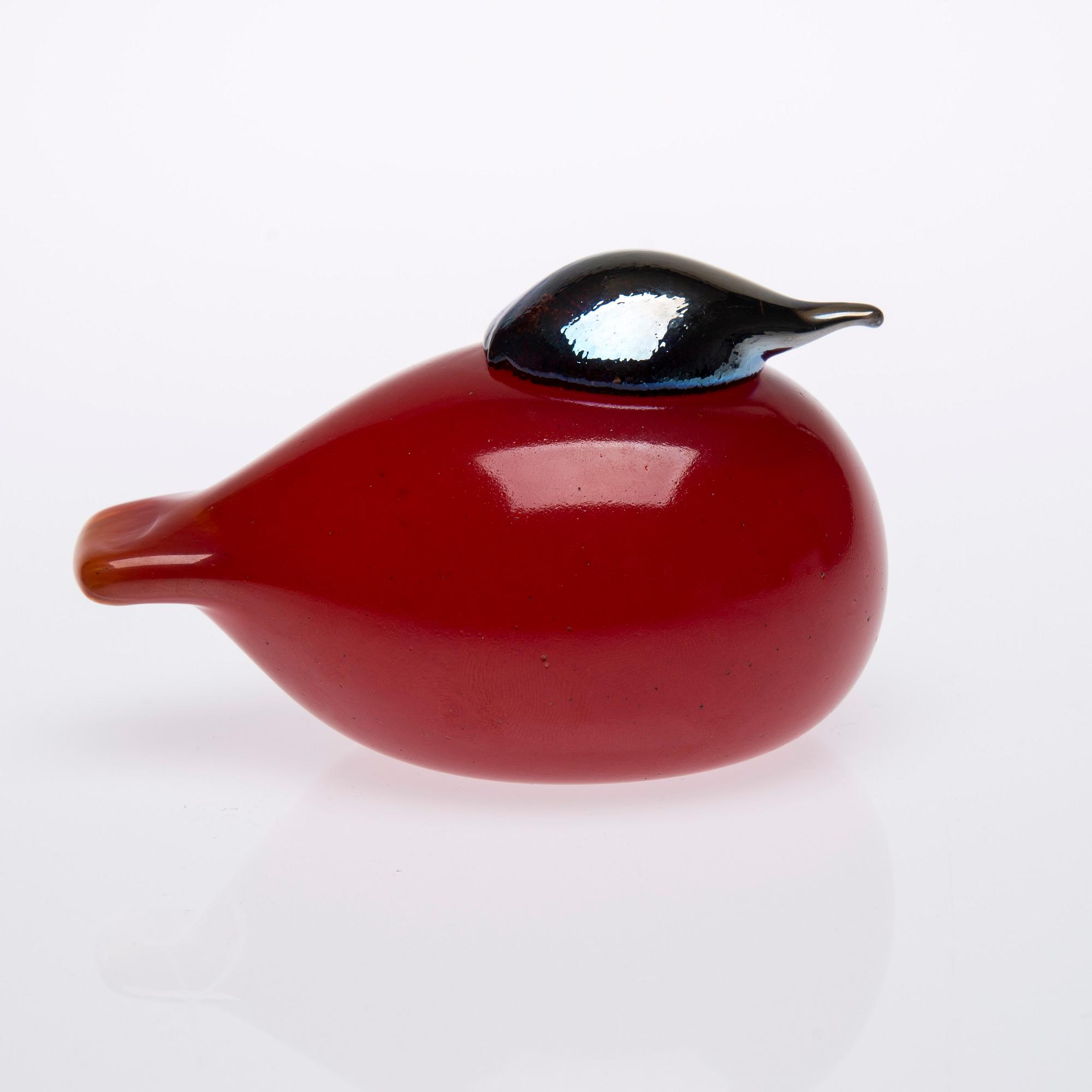 FÅGEL, glas, signerad Oiva Toikka Nuutajärvi.