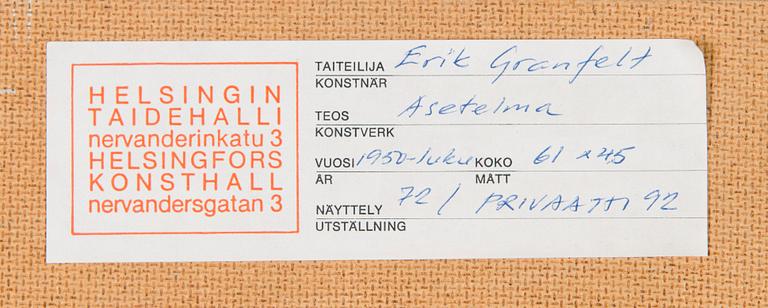 Erik Granfelt, Still Life.