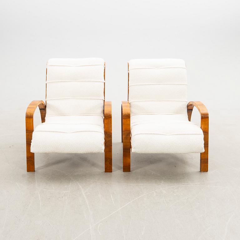 Armchairs, a pair, Art Deco, first half of the 20th century.