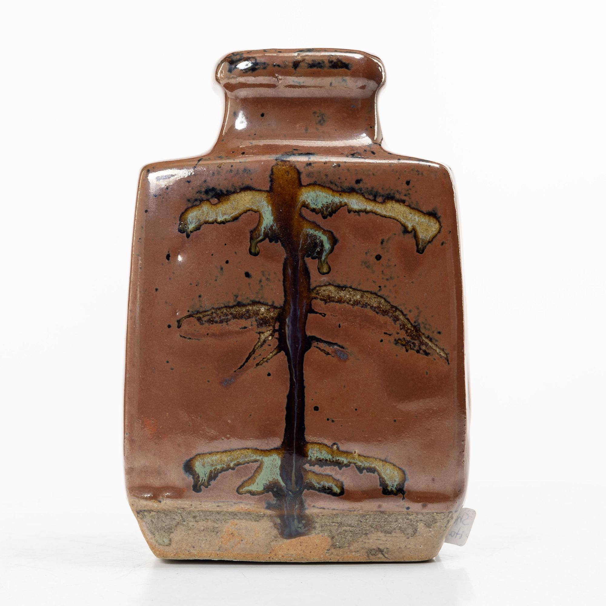 Shoji Hamada, attributed to, A stoneware vase, Japan, 1960s.